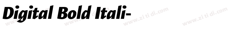 Digital Bold Itali字体转换